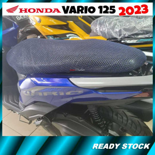 Cm+motor HONDA Vario 125 ปี 2023 ตาข่ายคลุมที่นั่งสกูตเตอร์ 3D Sarung Kusyen Jaring Motosikal