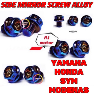 น็อตกระจกมองข้าง ไทเทเนียมอัลลอย สําหรับ YAMAHA HONDA RSX150 Y15ZR Y16ZR LC135 V8 RS150 ADV160 1 ชุด