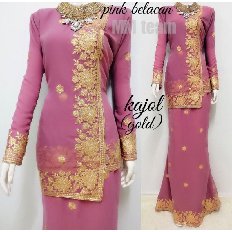 สั่งซื้อล่วงหน้า BAJU KURUNG SAREE KAJOL (สีทอง) SAIZ XS