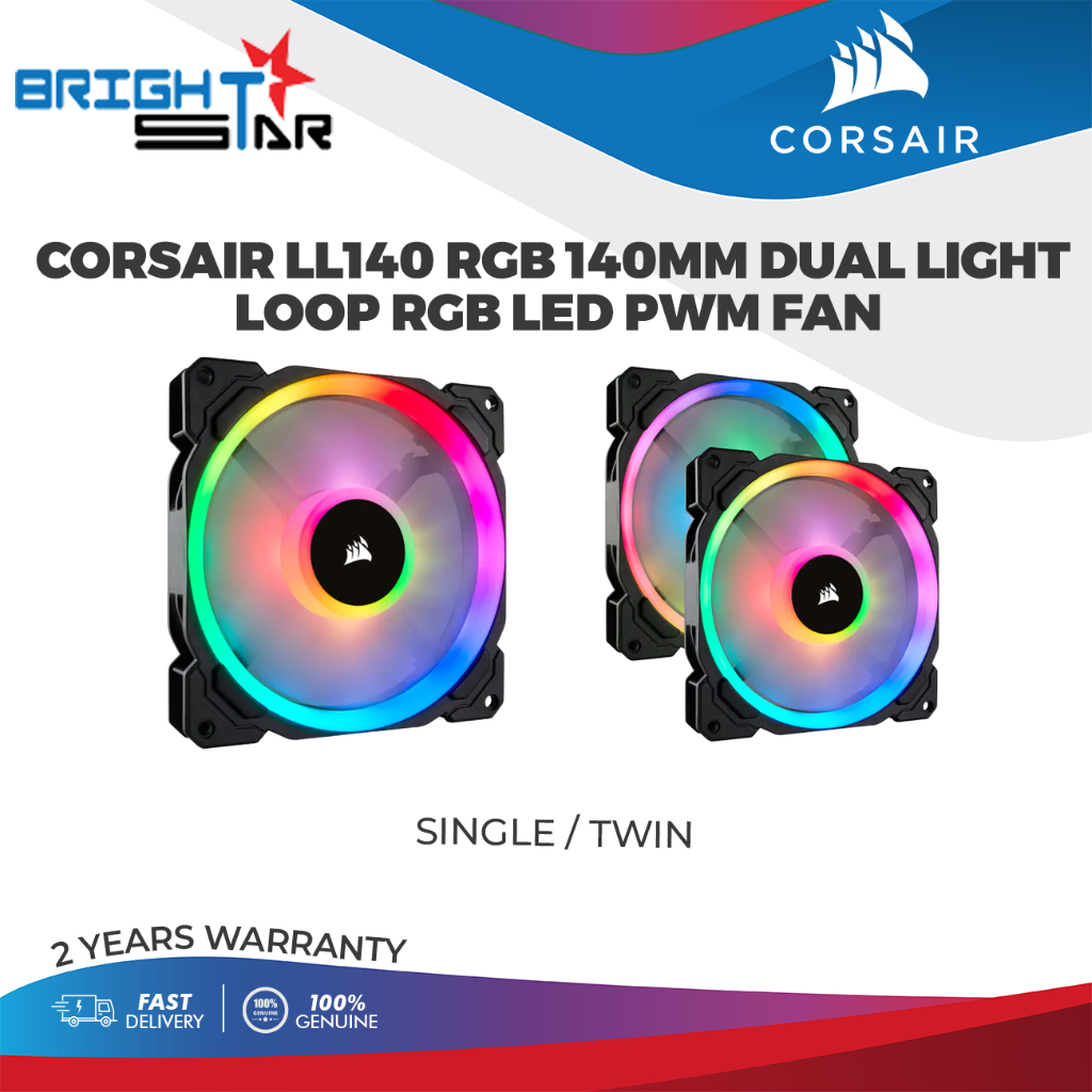 Corsair LL140 RGB 140MM DUAL LIGHT LOOP RGB LED PWM FAN