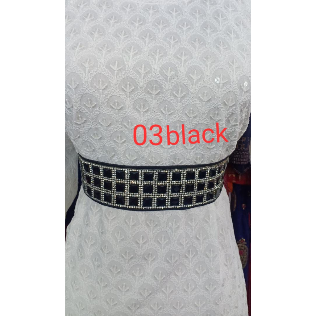 BELT BLACK LATEST DESIGN SAREE BELT CODE3