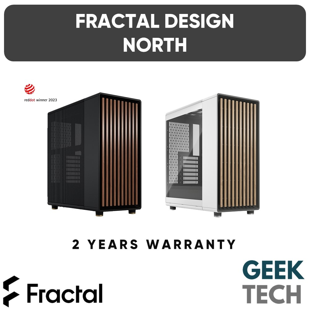 FRACTAL DESIGN North ATX Casing - 2x Aspect 140mm PWM Fan ติดตั้งไว้ล่วงหน้า