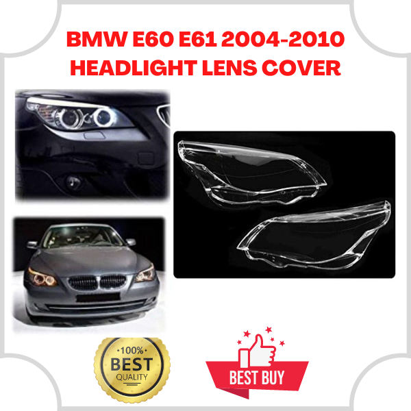 BMW E60 E61 2004-2010 HEADLAMP COVER HEADLIGHT COVER HEADLAMP LENS COVER