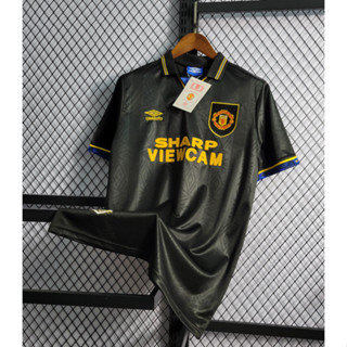 เสื้อกีฬาแขนสั้น ลายทีม Man United Away Retro 94 ชุด สไตล์คลาสสิก สําหรับผู้ชาย*