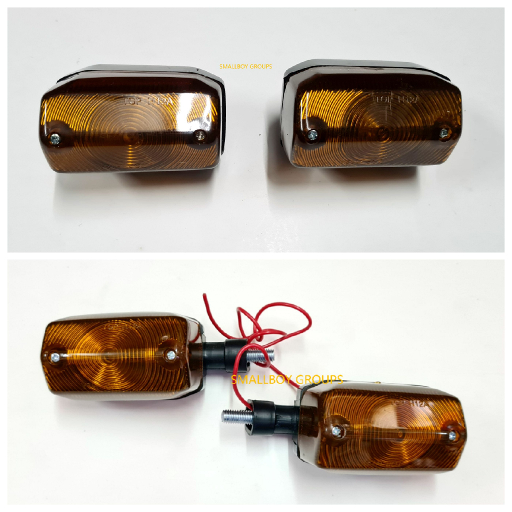 YAMAHA Y80 Y80CDI ใหม่ LAMA TINTED ใหม่ป้ายด้านหน้าด้านหลังด้านหลัง INDICATOR SIGNAL DEPAN BELAKANG 