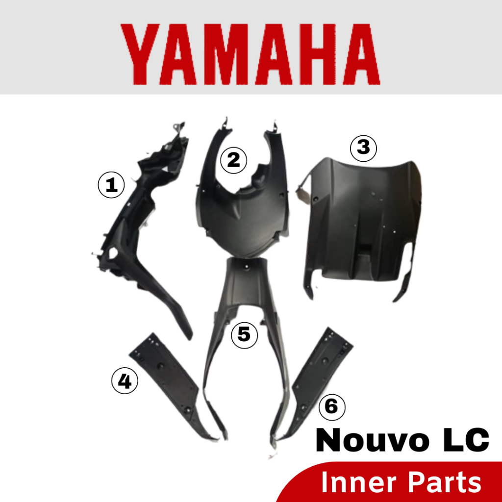 YAMAHA Nouvo LC ชุดอะไหล่ตัวถังสีด้านในครบชุด Nouvo LC - 6 ชิ้น
