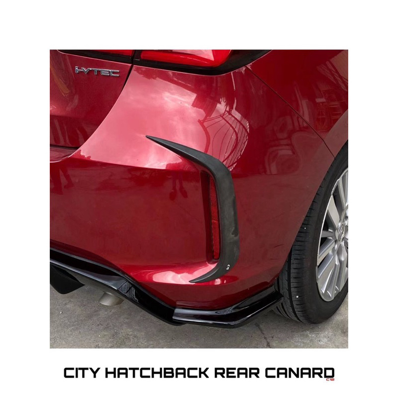 Honda city gn2 gn5 2020-2023 กันชนหน้า canard hatchback กันชนหลัง abs canard สีดําเงา ราคา ถูกที่สุด ดีลบีเคเค แกลเลอรีภาพที่ 4