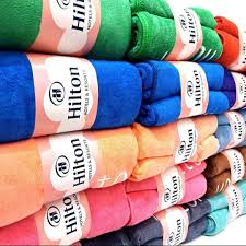 ผ้าเช็ดตัว HILTON / TUALA MANDI HOTEL [ไมโครไฟเบอร์คุณภาพพรีเมี่ยม] (ขนาด: 140x70CM) !!