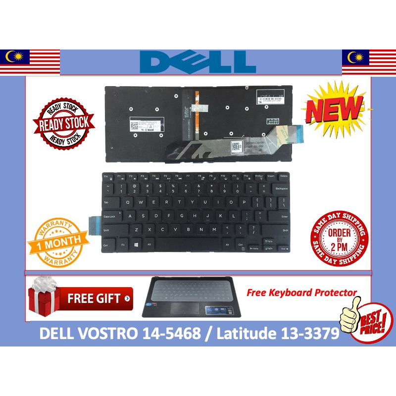 Dell Vostro 14-5468, Latitude 13-3379/13 3379/13-3490/13 3490, แป้นพิมพ์แล็ปท็อป Inspiron P69G Serie