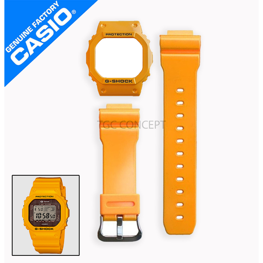 ชิ้นส่วนเปลี่ยนฝาวง G-shock GB-5600B-9 GB5600B-9 GB-5600 DW-5600 สีมะม่วง 17 DAYS