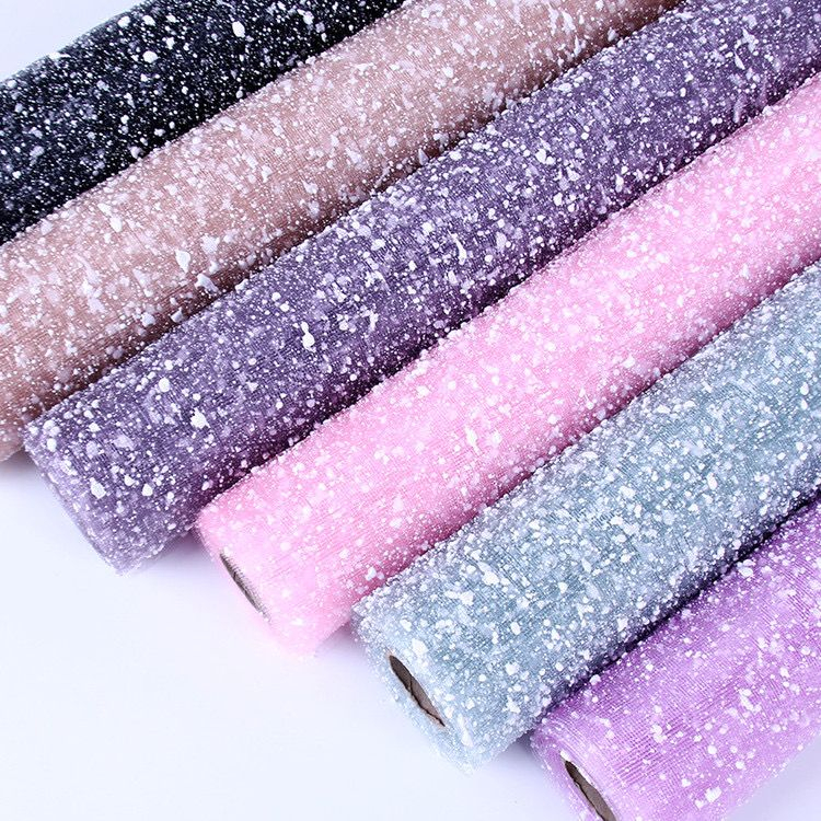 LDP [4Y] บรรจุภัณฑ์ดอกไม้เส้นด้าย Snow Dot/ บรรจุภัณฑ์ดอกไม้ตาข่าย/ ผ้ากอซห่อ 点雪网红 [Lawson de Parter