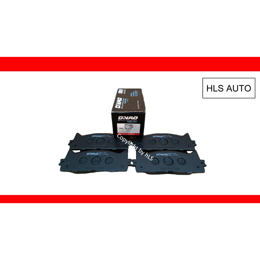 ผ้าเบรค TOYOTA CAMRY ACV40 FRONT DNAO (MADE IN KOREA)