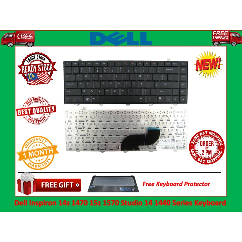 เปลี่ยนแป้นพิมพ์ Dell Inspiron 14z 1470 15z 1570 , Studio 14 1440 1450 1457 1458 14z S1440 , 9Z.N1K8