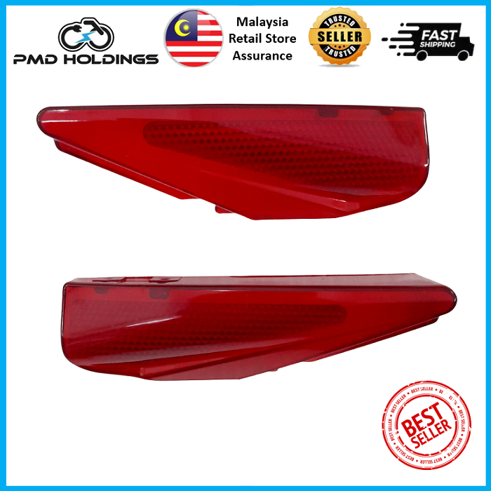 ตัวสะท้อนแสงด้านข้างด้านหลังสําหรับ E-Twow Booster ชิ้นส่วนอะไหล่สกู๊ตเตอร์ไฟฟ้าฝาครอบโปร่งแสงสีแดง