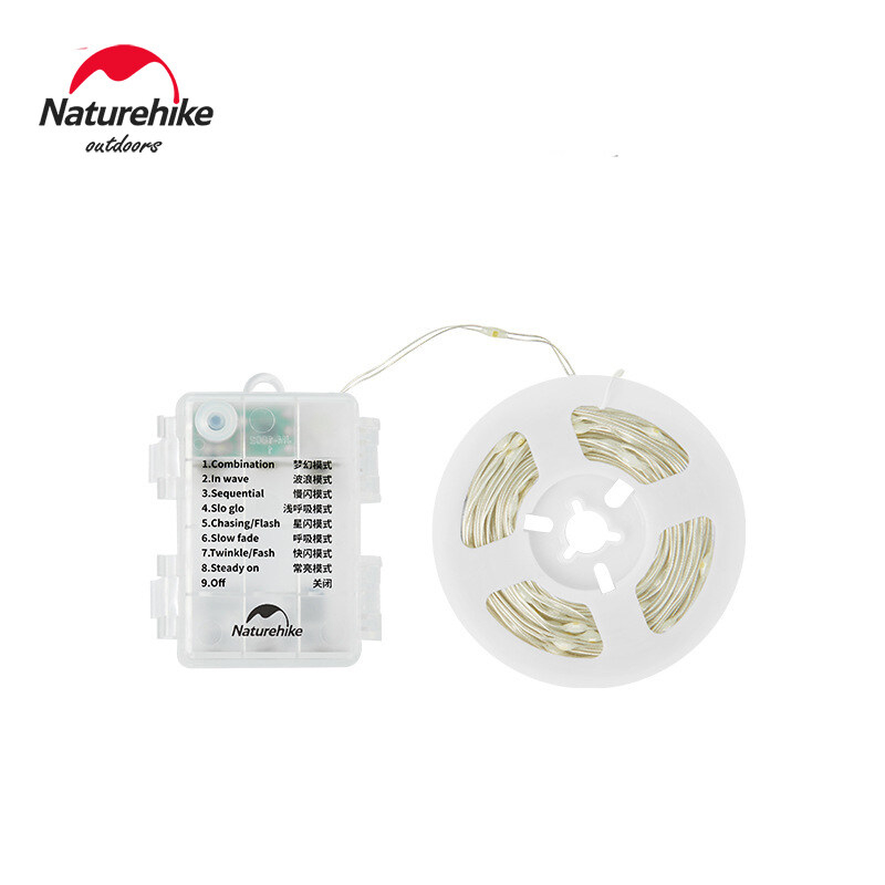 Naturehike Outdoor Camping String โคมไฟแบบพกพาแขวนไฟมัลติฟังก์ชั่น Camping Light