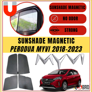 Perodua Myvi 2018-2022 ม่านบังแดดแม่เหล็ก ป้องกันแสงสะท้อน สําหรับรถยนต์ 4 ชิ้น