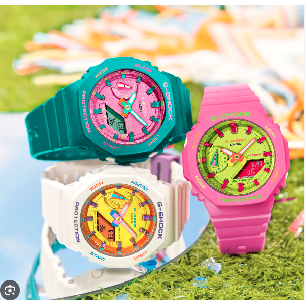 G-shock GMA-S2100BS-3A กีฬานาฬิกาการจับคู่สีสีชมพูคลาสสิกนาฬิกา GMA-S2100BS-4A unisex ผู้ใหญ่กีฬานาฬ