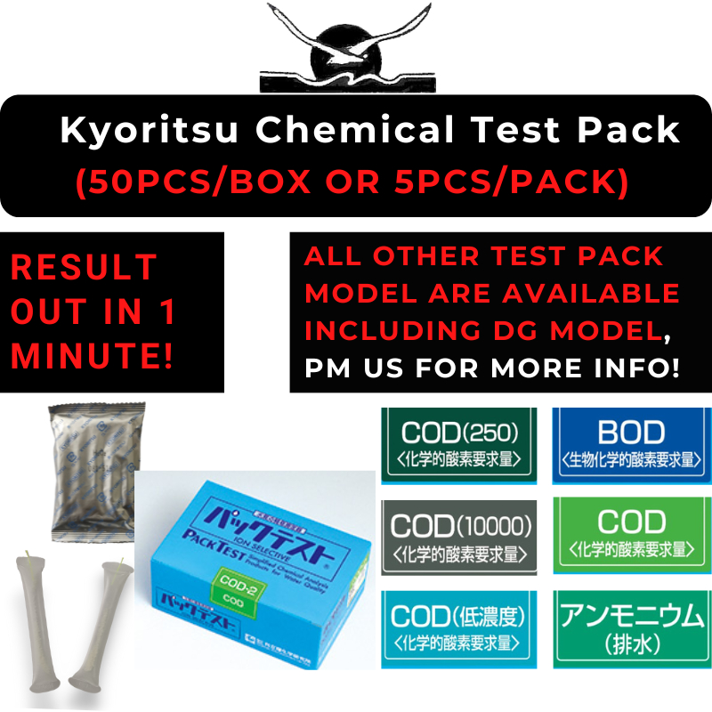 [AUTHORISED DISTRIBUTOR] Kyoritsu Pack Test/Test Kit Chemical Check H) BOD Ammonia Zinc สําหรับน้ําเ