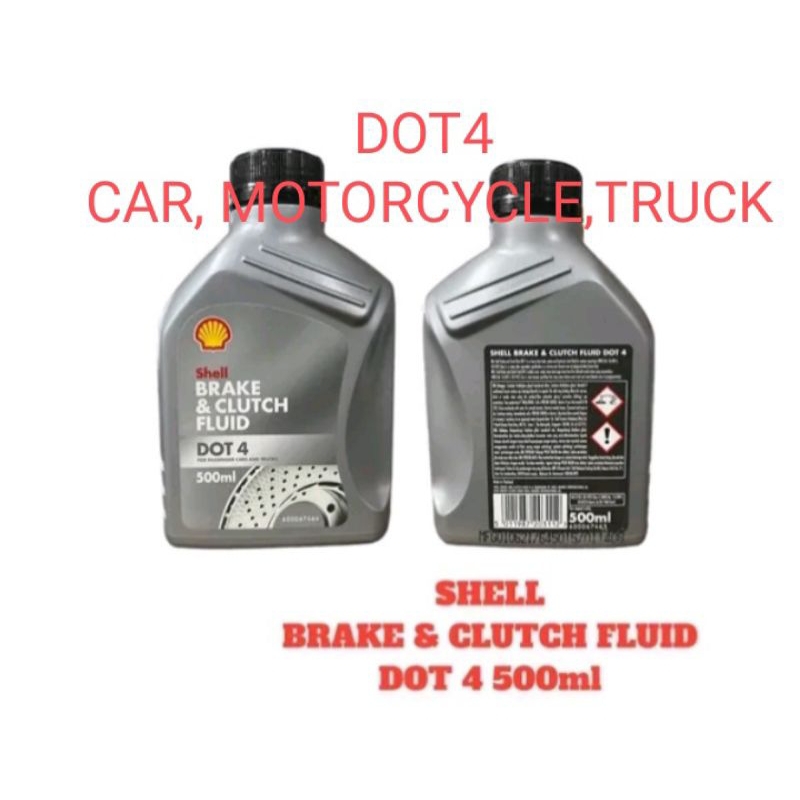SHELL HYO APIDO BRAKE FLUID OIL DOT 4 500ML PANAS PERFORMANCE MINYAK BREK SEMI SYNTHETIC D4 Dot3 rac