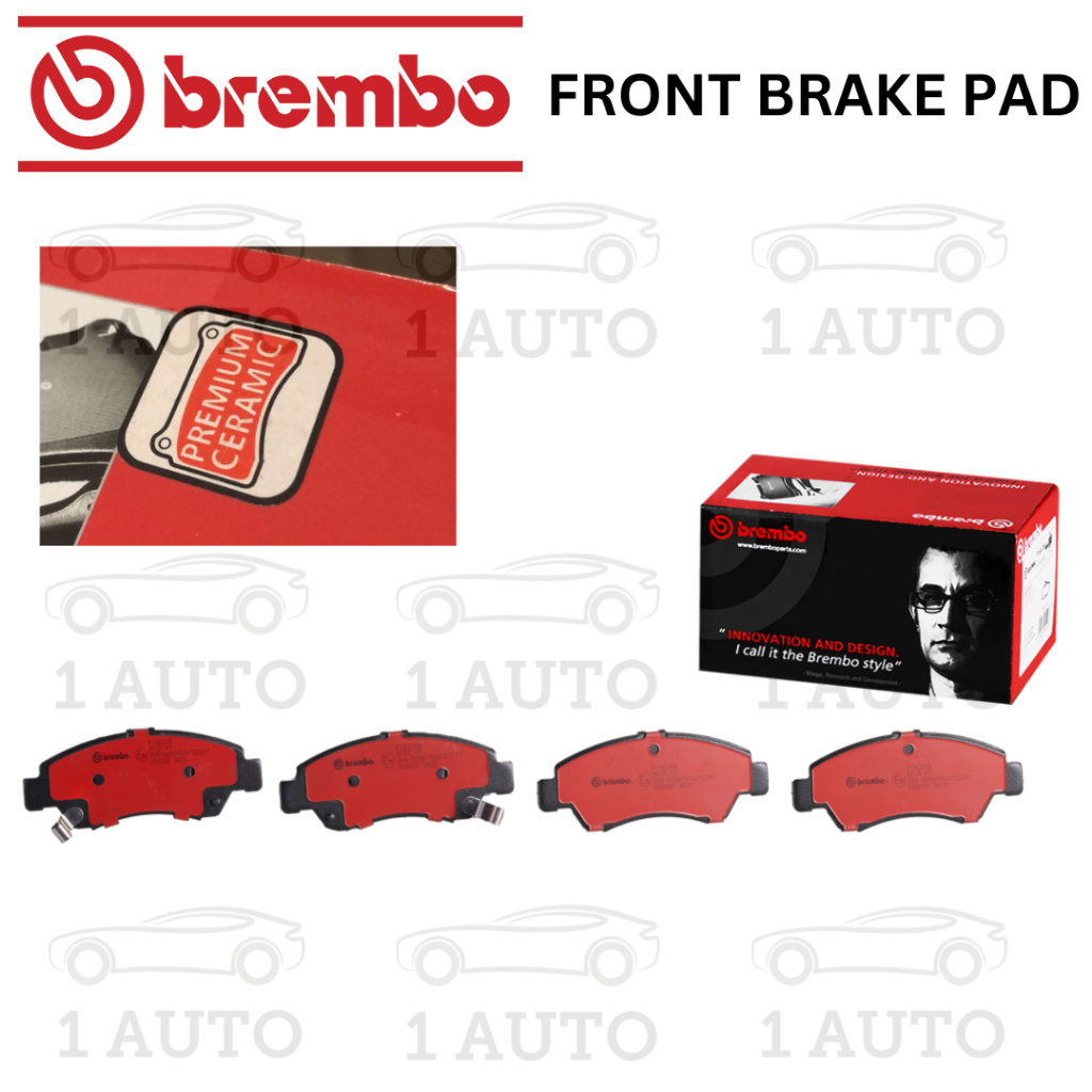 BREMBO PREMIUM ผ้าเบรคหน้าเซรามิก HONDA CITY GD8 JAZZ GD3 CIVIC SO4 EJ6 EJ7 EJ9 CIVIC SR4 EG2 EG5 EH