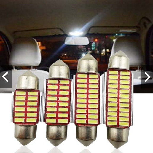 Festoon 36mm Dome Number Plate 16 Led Roof LED สีขาวพร้อมช่องระบายอากาศระบายความร้อน