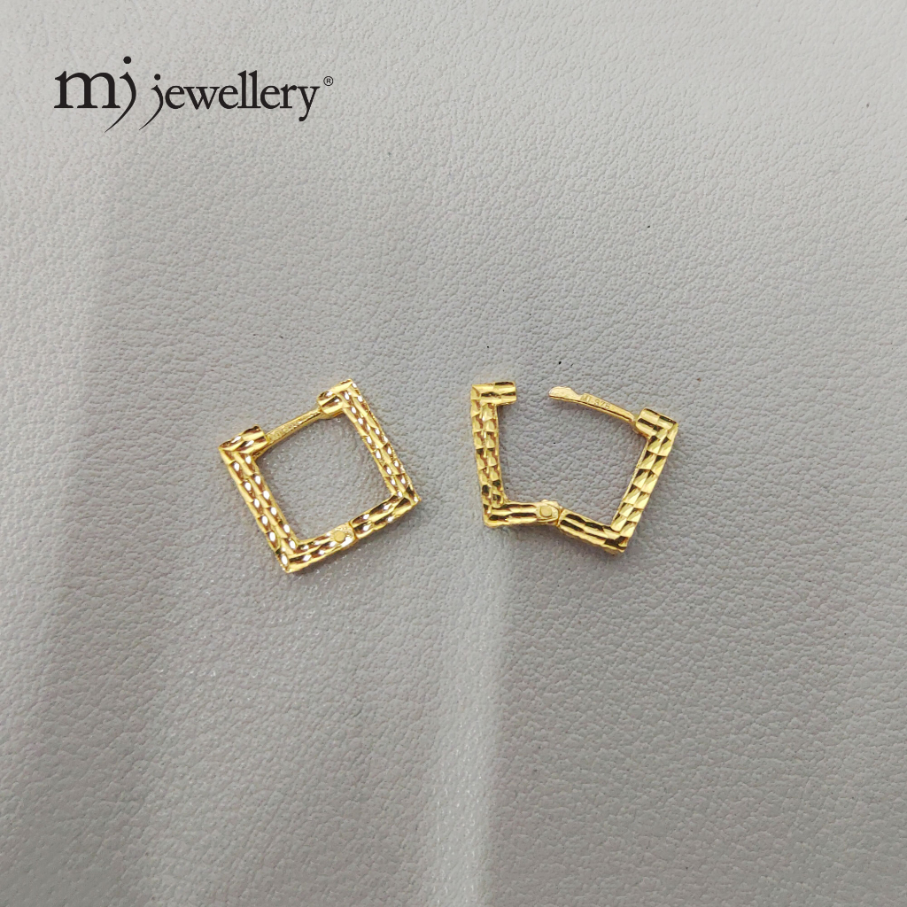 MJ Jewellery 375/9K ต่างหูทอง S255