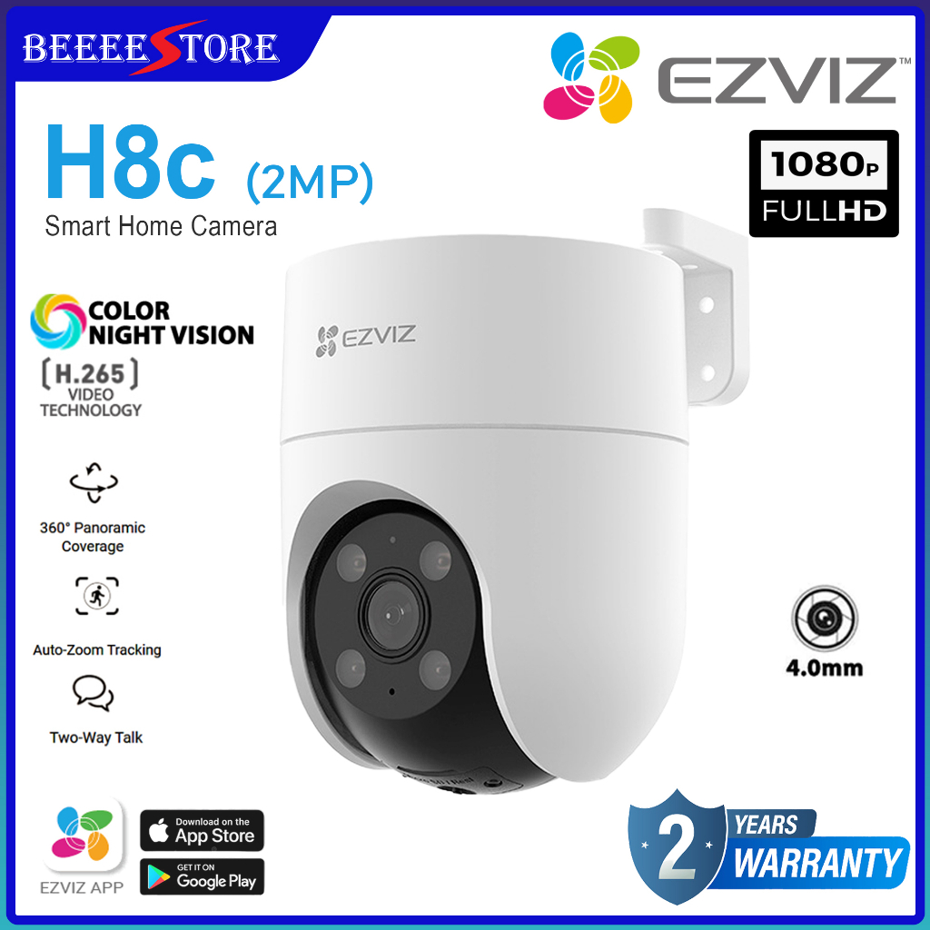 Ezviz H8C/H8C PRO 1080P/2K/3K Pan & Tilt หมุน 360 กลางแจ้งสมาร์ทสี Night Vision Two Way Talk Wi-Fi ก
