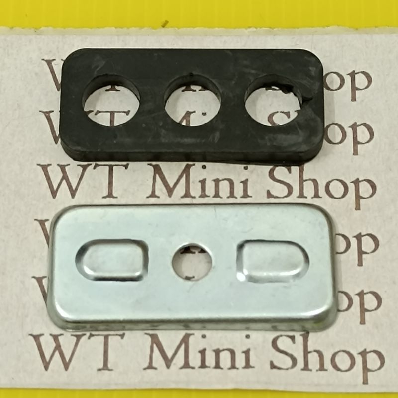 Yamaha Y110 SS1 LEG SHIELD CENTER LOCATING PLATE IRON WITH RUBBER WT Mini Shop
