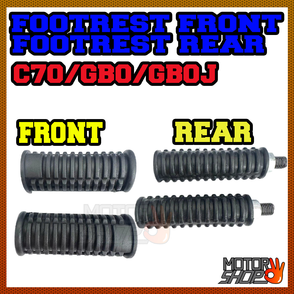 FOOTREST KAKI PIJAT FOOT REST RUBBER FRONT REAR FOOTREST HONDA C70 / GBO NORIFUMI