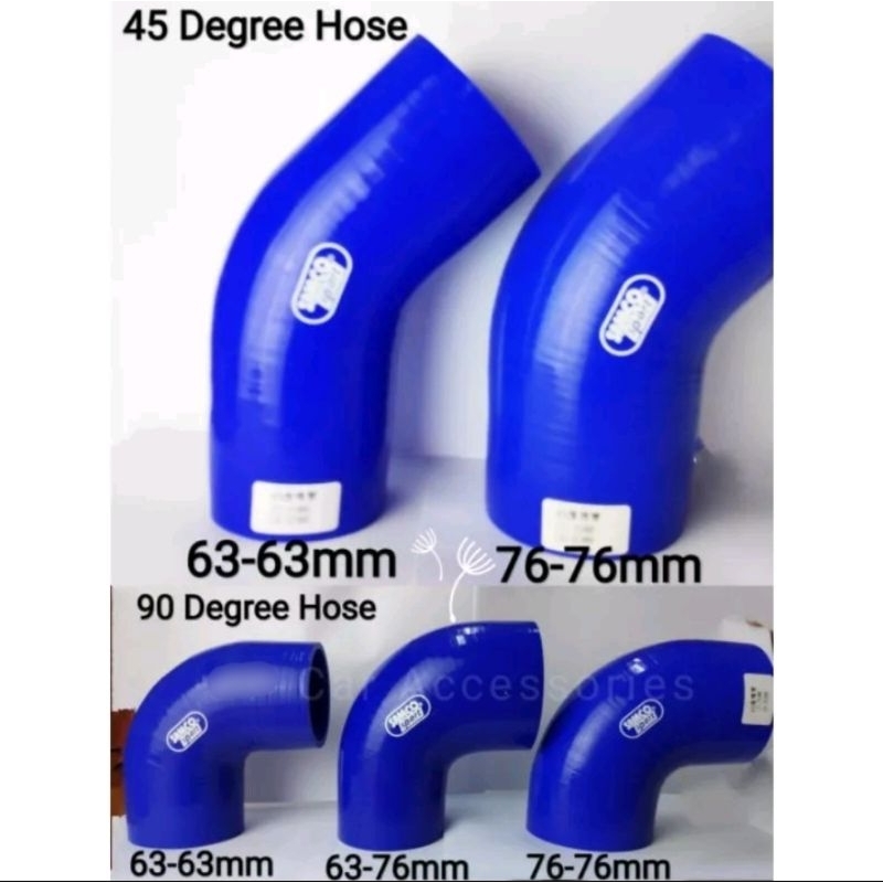 ท่อซิลิคอน Samco 45 องศา 63-63mm,76-76mm/90 องศา 63-63mm,63-76mm,76-76mm