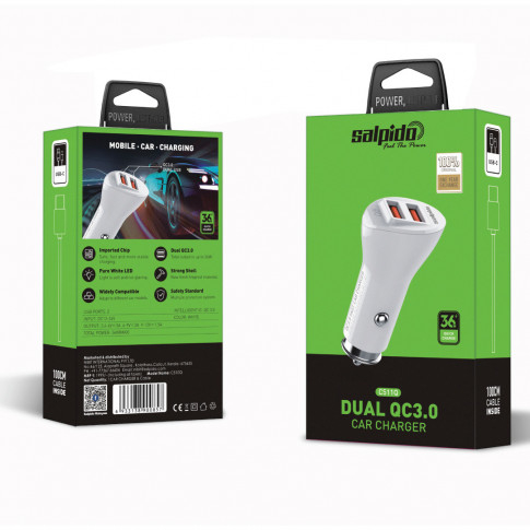 SALPIDO C511Q DUAL QC3.0 ที่ชาร์จแบตในรถ