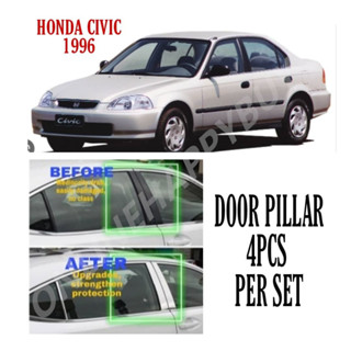 แผงประตูรถยนต์ สีโครเมี่ยม สําหรับ HONDA CIVIC 1996