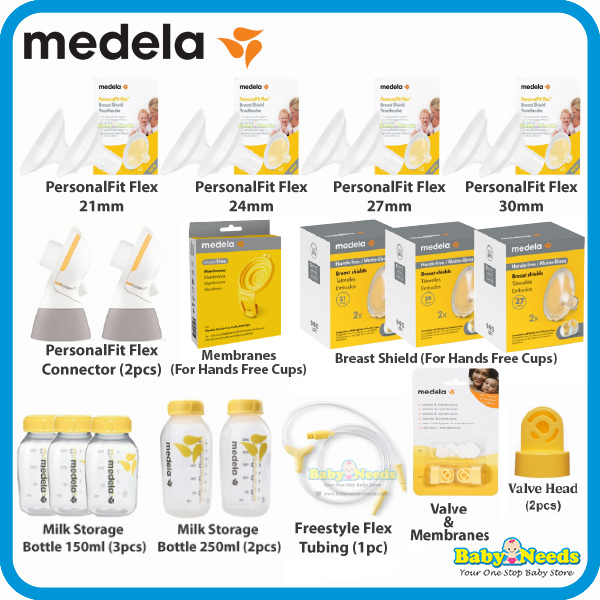 Medela อุปกรณ์เชื่อมต่อเต้านม แบบยืดหยุ่น ท่อเก็บขวดนม วาล์ว เมมเบรน