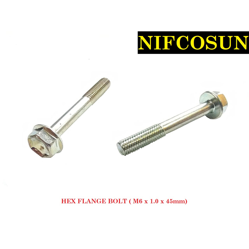 สายฟ้า HEX FLANGE (M6 x 1.0 x 45mm)