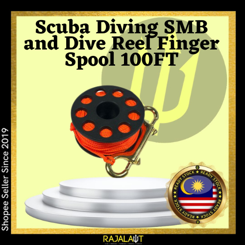 ดําน้ํา SMB และ Dive Reel Finger Spool 100FT