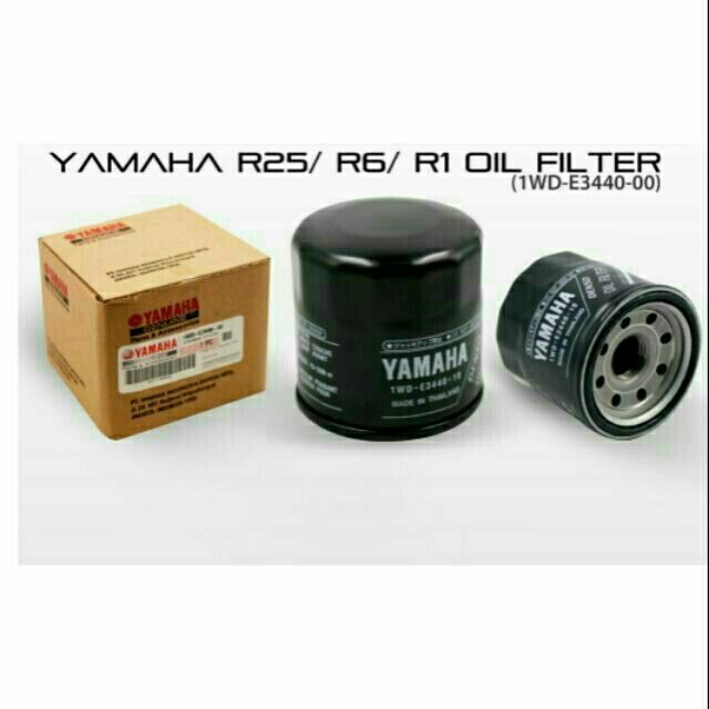 กรองน้ํามันเครื่อง Yamaha Yamaha R25 V1 V2 R1 R6 XJ6 MT07 MT09 Tracer บรรจุ Kotak 1WD-E3440-00