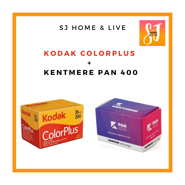 Kodak ColorPlus 200 35mm (36exp) + Kentmere Pan 400 Black & White Film (ม้วน 35 มม., ไฟ 36 ดวง) (โดย