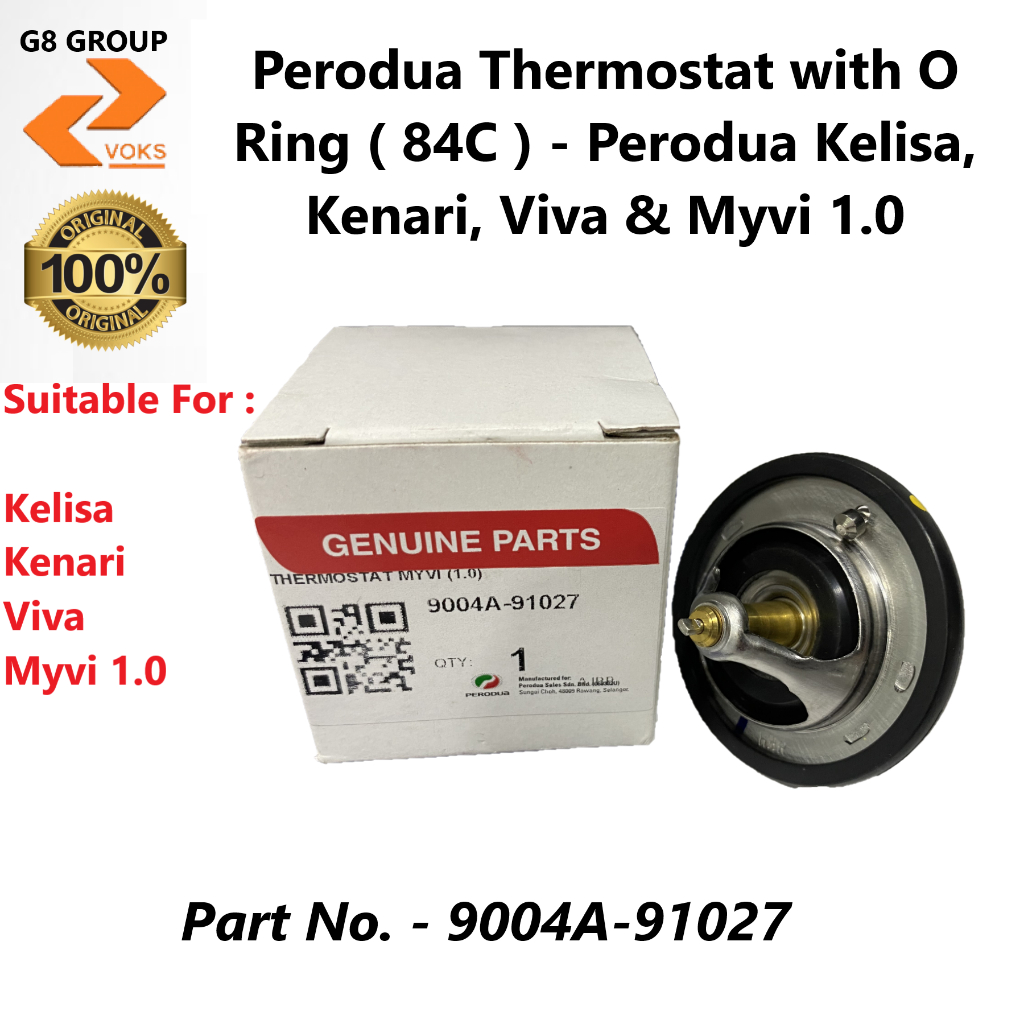 Perodua Thermostat with O Ring ( 84C ) - Perodua Kelisa, Kenari & Myvi 1.0 ( 9004A-91027-000 )