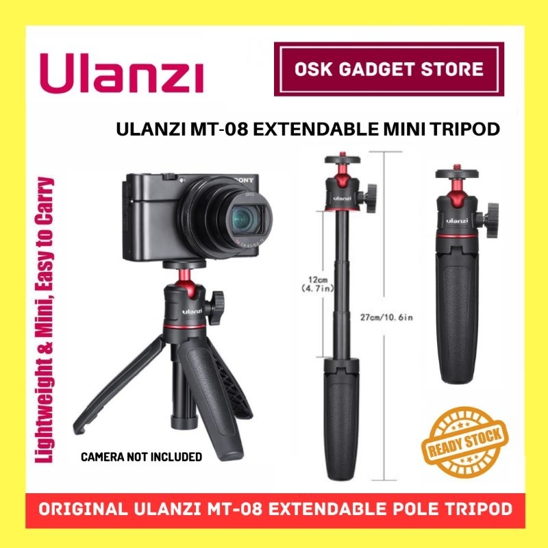 Ulanzi MT-08 ขาตั้งกล้องขนาดเล็กแบบยืดหดได้และด้ามจับ