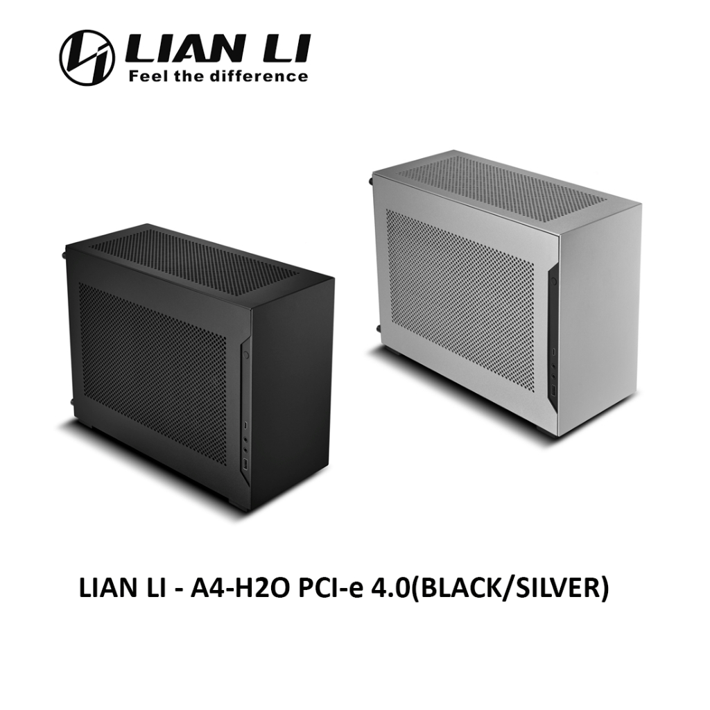 Lian LI A4-H2O PCIE 4.0 ITX CHASISS - สีดํา / สีเงิน