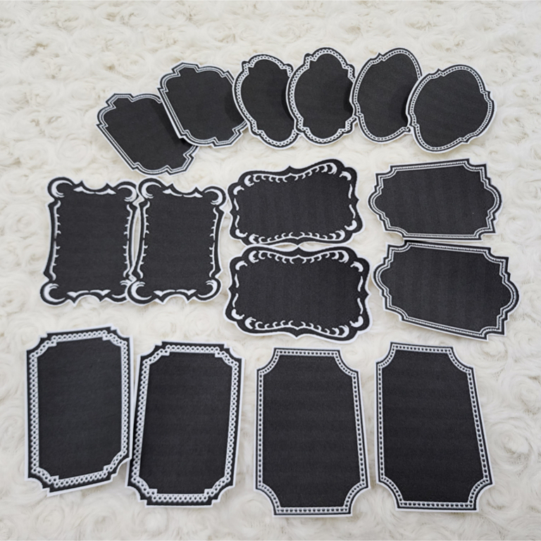 Setia Kraf Black Vintage Frames Theme Journal Stickers