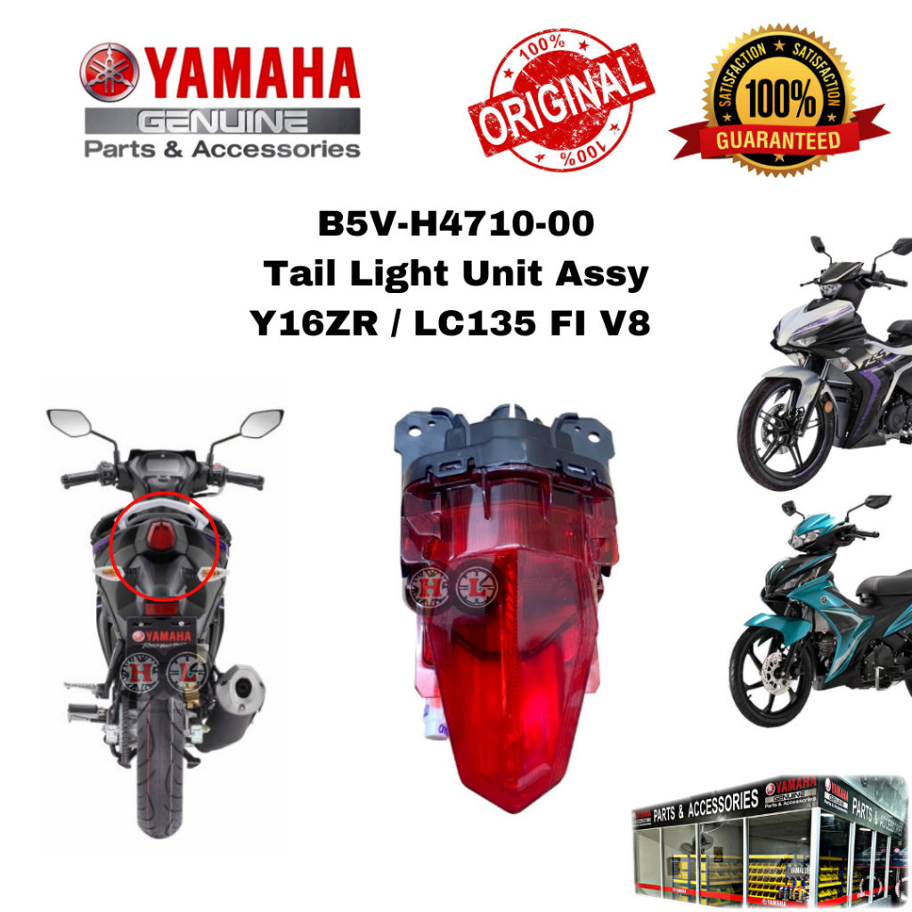 YAMAHA TAILLIGHT UNIT ASSY Y16ZR / LC135 FI V8 ( B5V-H4710-0-00 ) - Lampu Belakang Y16ZR LC FI V8 HL