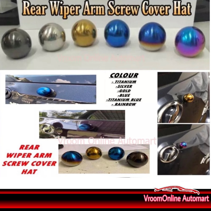 ฝาครอบปัดน้ําฝนด้านหลัง Knob Cap Universal Ball ที่ปัดน้ําฝน Perodua Viva Myvi Alza honda Jazz GD GE GK Passo Daihatsu Mira kancil