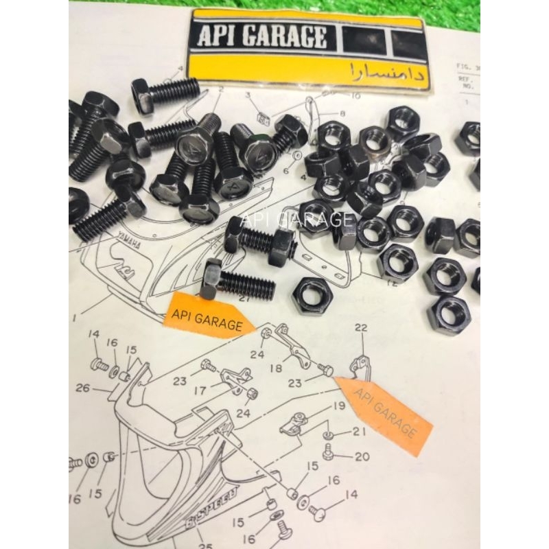 SCREW & NUT สําหรับขายึดเหล็กด้านบน