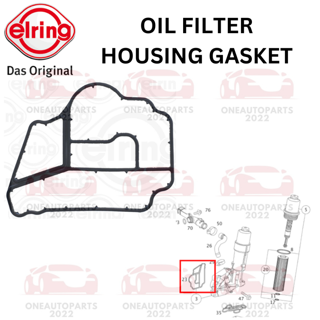 ELRING GERMANY กรองน้ํามันเครื่อง HOUSING GASKET MERCEDES M271 1.8 KOMPRESSOR ENGINE W203 W204 C180K