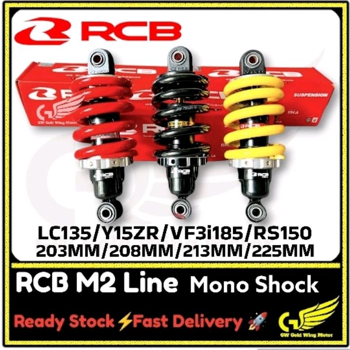 MONOSHOCK RCB M2 LINE YAMAHA LC135 Y16 Y15 V1 V2 Y15ZR HONDA RS RS150 RSX SYM VF3i RACING BOY MONO