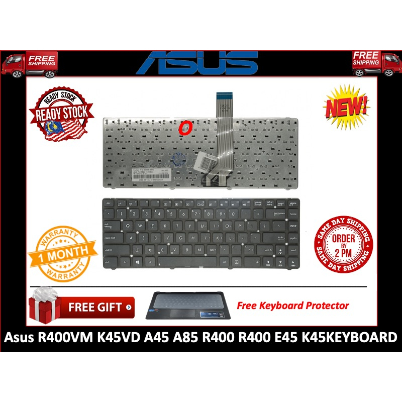 ASUS 04GNQW1KUS00-1 V090462AS1 K45 K45A K45DR K45VD K46 K46C K46CA A85V R400 R400V N45 Series แป้นพิ