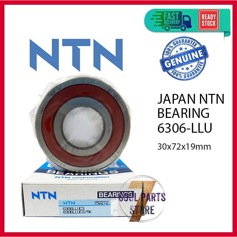 6306 LLU NTN Japan Bearing 6306-LLU (30 X 72 X 19mm)