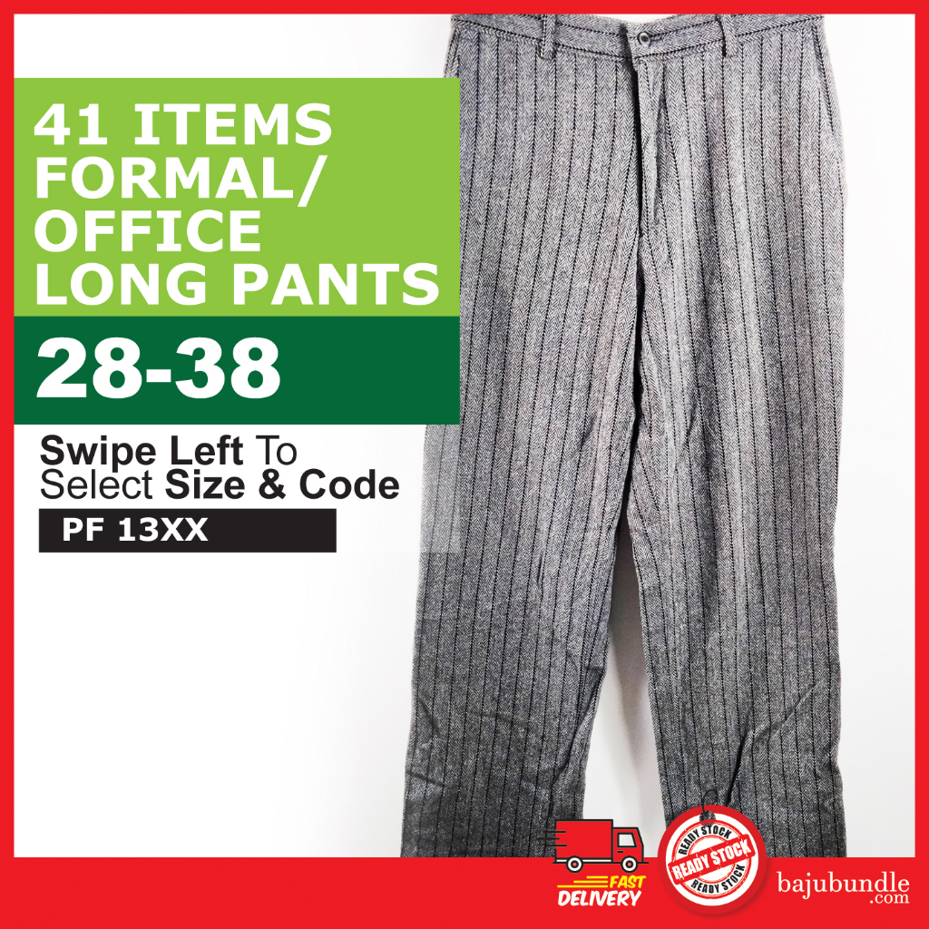 Seluar Panjang Slack Bundle Official Pants Men Office (Size: 30-38) Seluar Panjang Slack Bundle