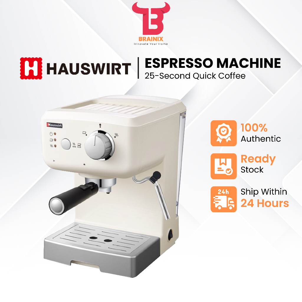 Hauswirt HC71 เครื่องเอสเปรสโซ 25-Second Quick Coffee 92°ค สาระสําคัญกลมกล่อมและกลิ่นหอมฟองด่วนการทํ